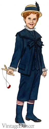 1880 Victorian boys play suit, clothing, fashion, outfit