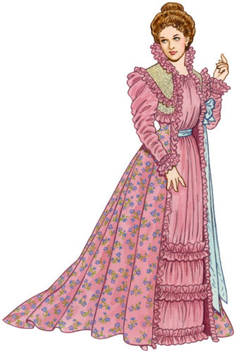 1898 pink tea gown