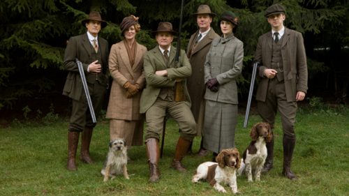 Downton Abbey out for a hunt in the country