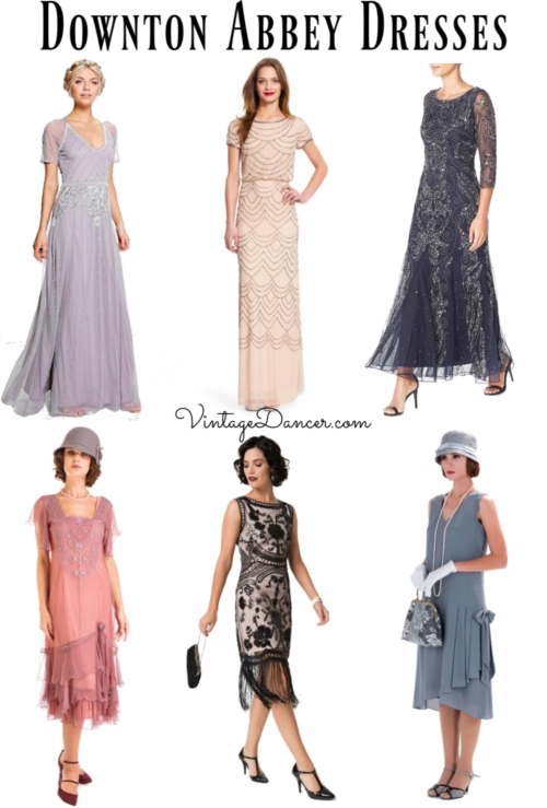Downton Abbey movie dresses 1920s dresses 20s dresses non flapper dresses women's roaring twenties fashion at VintageDancer
