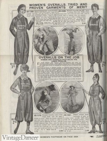 1918 overalls for women farming land army ww1