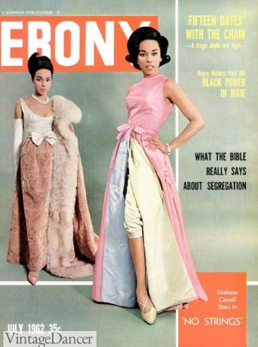 1960s hostess gown on the cover of Ebony magazine