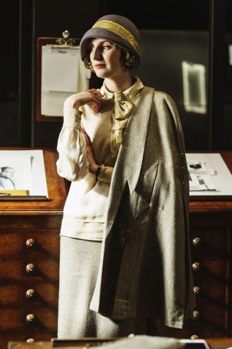1920s office clothing worn by Edith in Downton Abbey