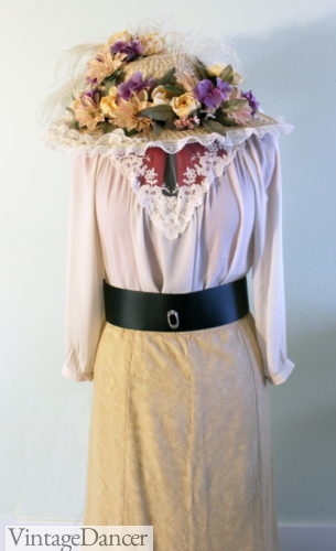 VintageDancer Edwardian costume outfit easy DIY skirt blouse hat