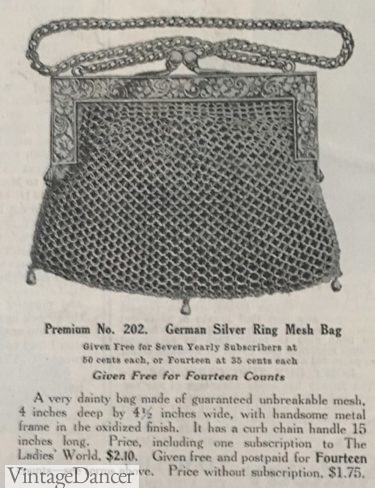 "German metal ring mesh bag"