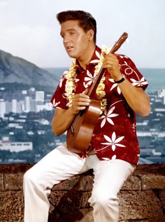 Elvis rockin' a Hawaiian shirt