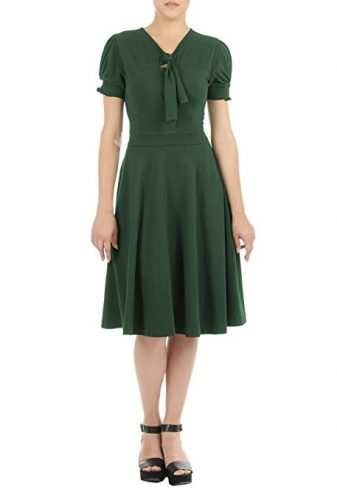 green 1940s dress