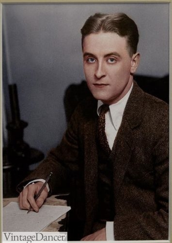 F Scott Fitzgerald. 1921 sported the center part hairstyles