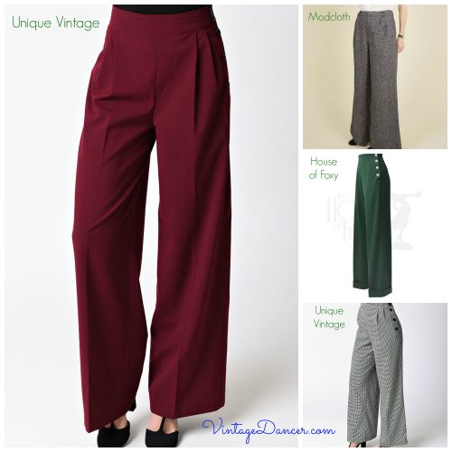 1940s pants are a key fashion trend for fall 2016.