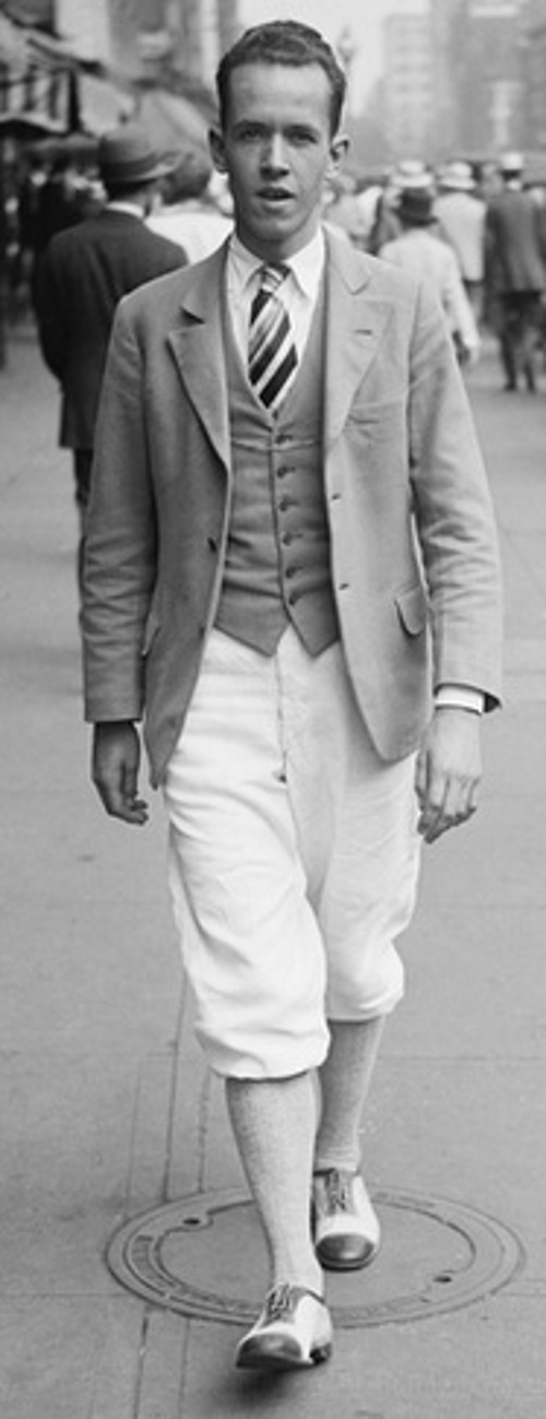 1920s Men's Pants History Oxford Bags, Plus Four Knickers, Overalls