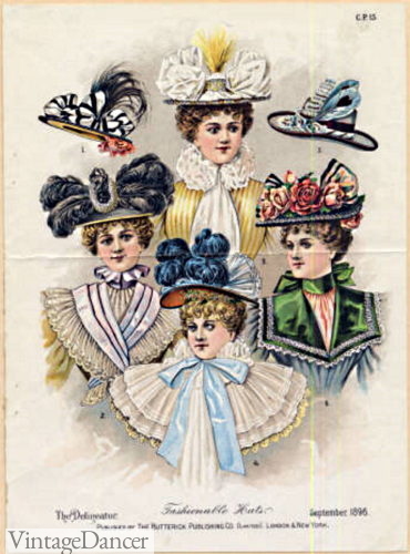 1886 hats 1880s Victorian hats women color