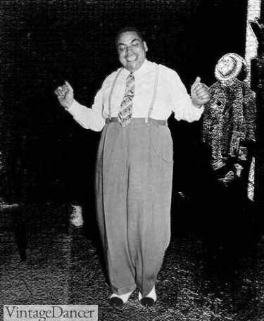 Fats Waller, 1940s big and tall men fat man extra large mens fashion