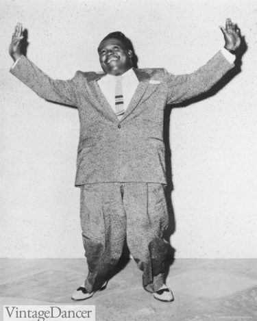 1950s Fats Domino big and tall plus size man 50s fashion