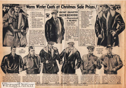 1930s mens leather coats and jackets