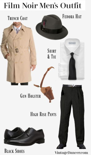 Film Noir 1930s men's Detective outfit