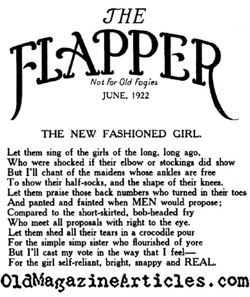 1920s flapper poem history of flapper girls