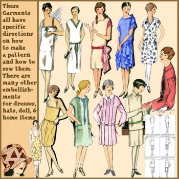 Frocks the Easy way (1929) is a very versatile pattern with many simple variations. Find more 1920s sewing pattern we love at VintageDancer.com