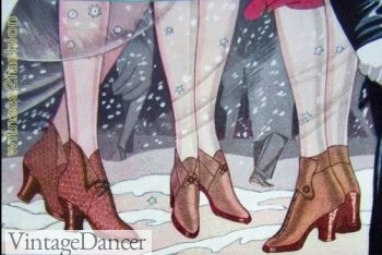 1920s Gaytees overshoes in short bootie styles