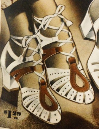 1930s ghellie lace up shoes