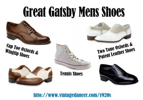 1920s Men's Shoe Styles at VintageDancer.com