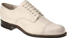 1920s style mens white leather nubuck shoes