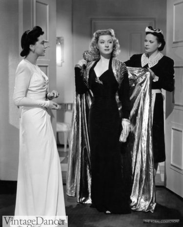 Greer Garson's star entrance in 'When Ladies Meet' (1941) evening formal dress