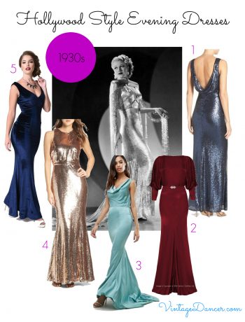 1930s old Hollywood glamour dresses