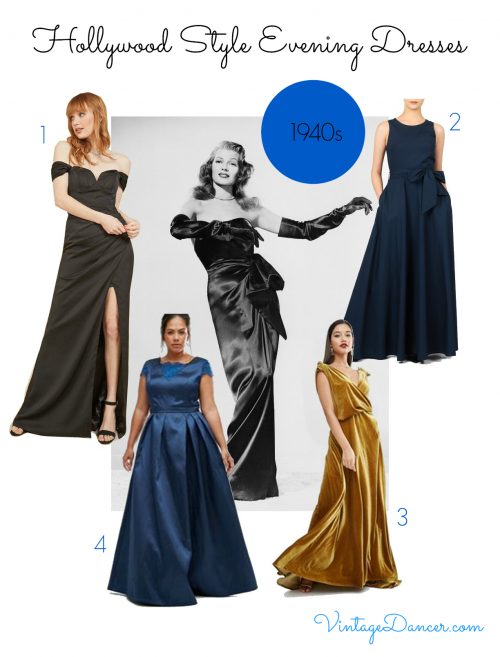 Hollywood Style Dresses 1940s 500x657 