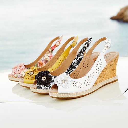 The Hattie wedges, beautifully suited to summertime styles!