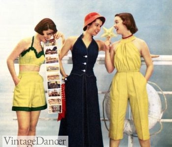 1950s summer casual clothing for a cruise or vacation. Click to see more.