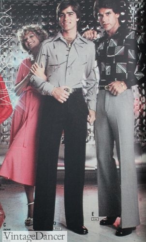 1978 men's disco shirts and pants