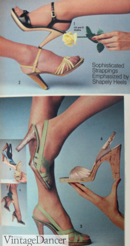 1978 strappy heels shoes 70s