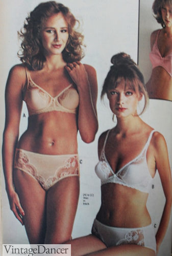1978 bra and panties with lace insets