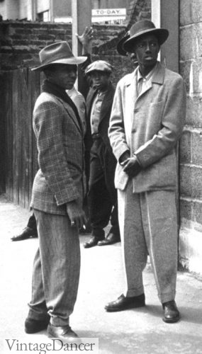 1948 Jamaican immigrants standing on the streets of Clapham, south London