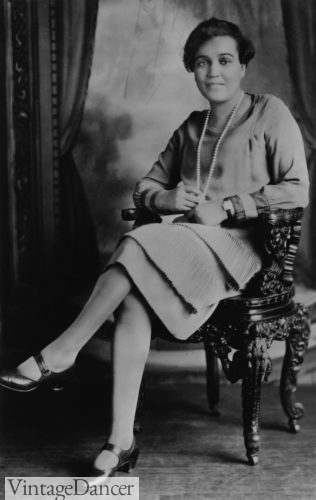 1920s black women Jessie Redmond, writer, posing in an afternoon frock