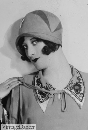 Joan Crawford art deco cloche hat 1920s