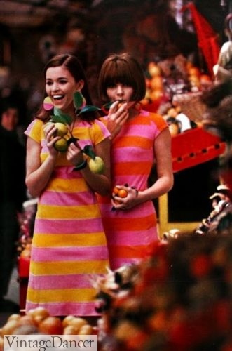 1966 stripe knit dress 1960s