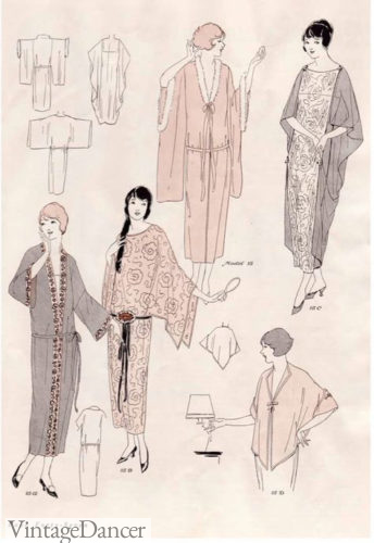 1920s Boudoir robes in the caftan style work well as dresses too