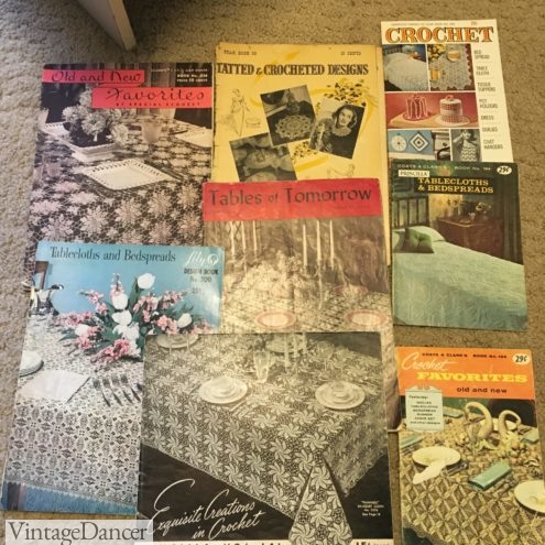 1950s Tables clothes and bedspreads (8 books) $10