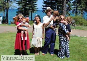 Our attempted family ohoto at the lake Tahoe Great Gatsby party