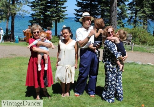 Our attempted family ohoto at the lake Tahoe Great Gatsby party
