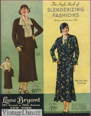 1930s Dresses catalog for Plus Sizes. Shop new 1930s plus sizes dresses.
