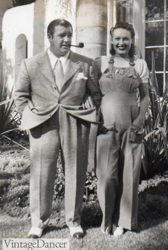 1940s Pants History- Overalls, Jeans, Sailor, Siren Suits, Vintage Dancer