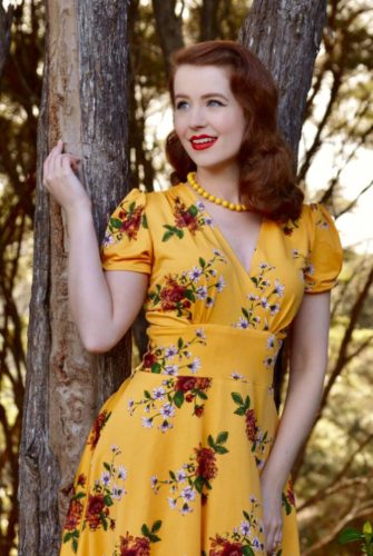 1940s maternity dress