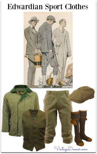 Edwardian Men’s Outfit Ideas 1890s, 1900s, 1910s Shooting Outfit  AT vintagedancer.com