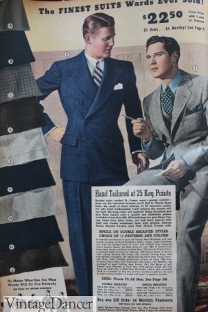 1937 Men's Spring and Summer Suit Fabrics at VintageDancer.com