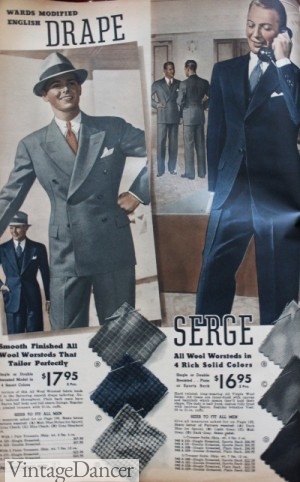 1937 Serge Suit colors and patterns