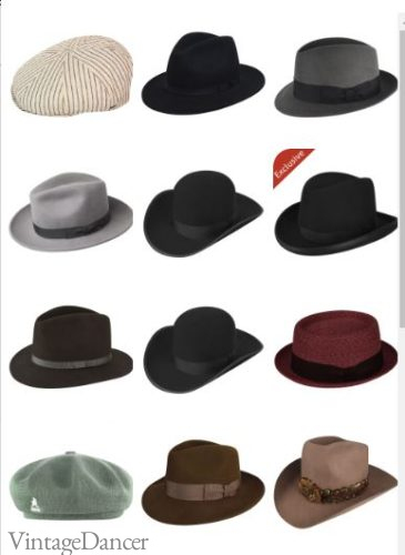 Men's Vintage Style Hats at VintageDancer