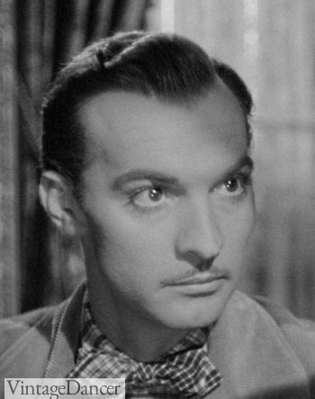 1940s men's facial hair: 1945 Zachary Scott mustache