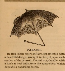 1862 folding parasol carriage Victorian